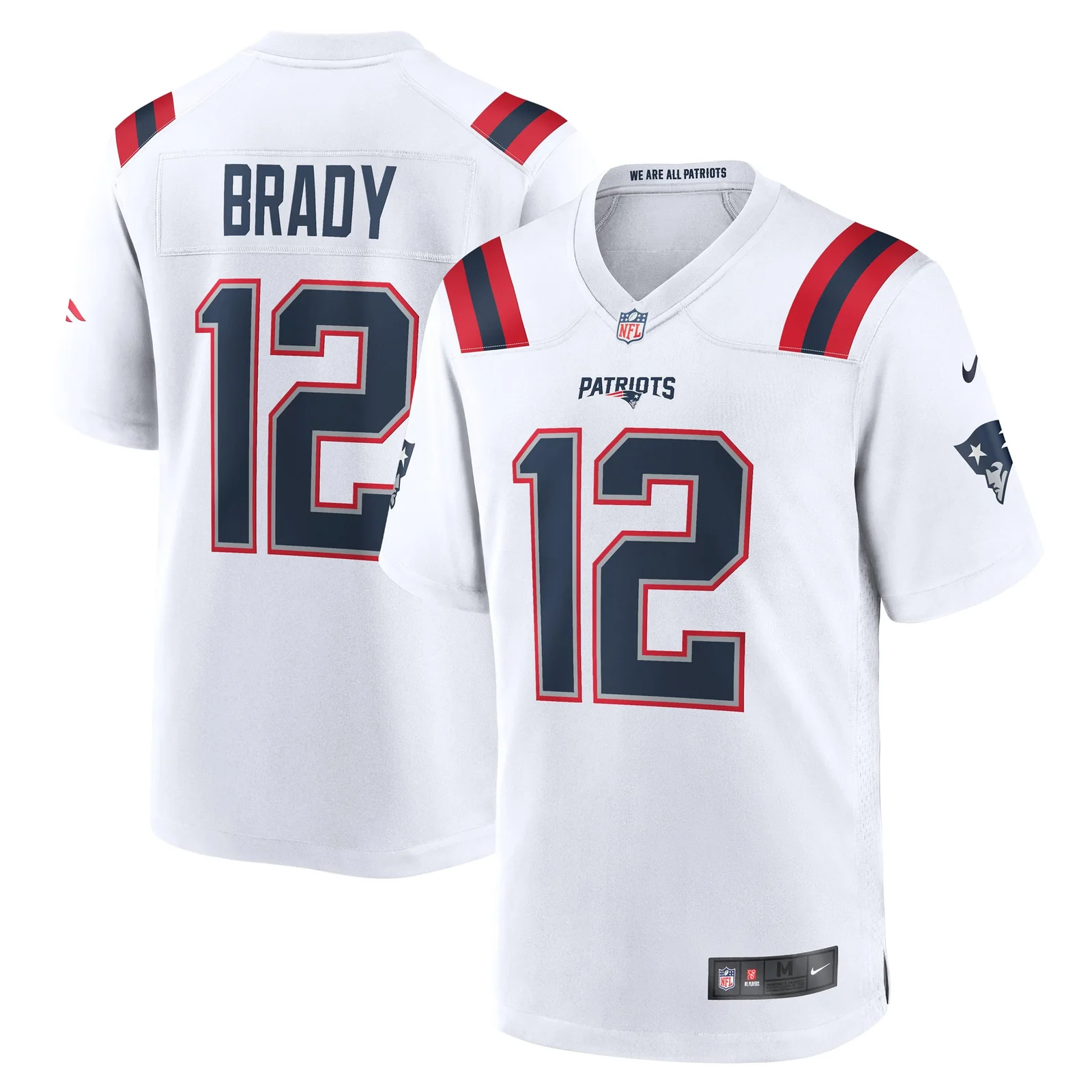 Men'sTom Brady New England Patriots Retired Game Jersey - White -