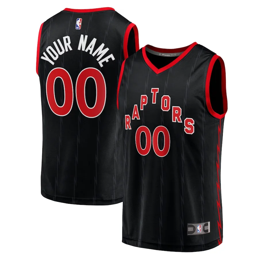 Toronto Raptors Branded Fast Break  Custom Jersey Black - Statement Edition