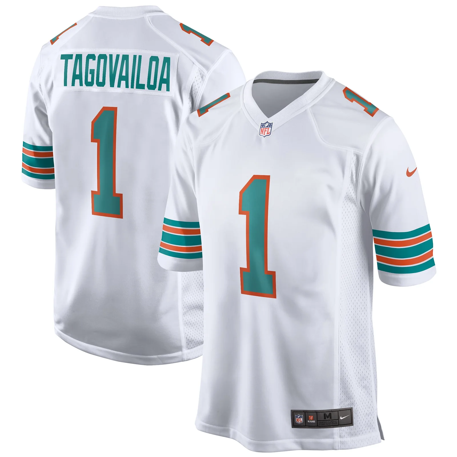 Men'sTua Tagovailoa Miami Dolphins 2nd Alternate Game Jersey - White -