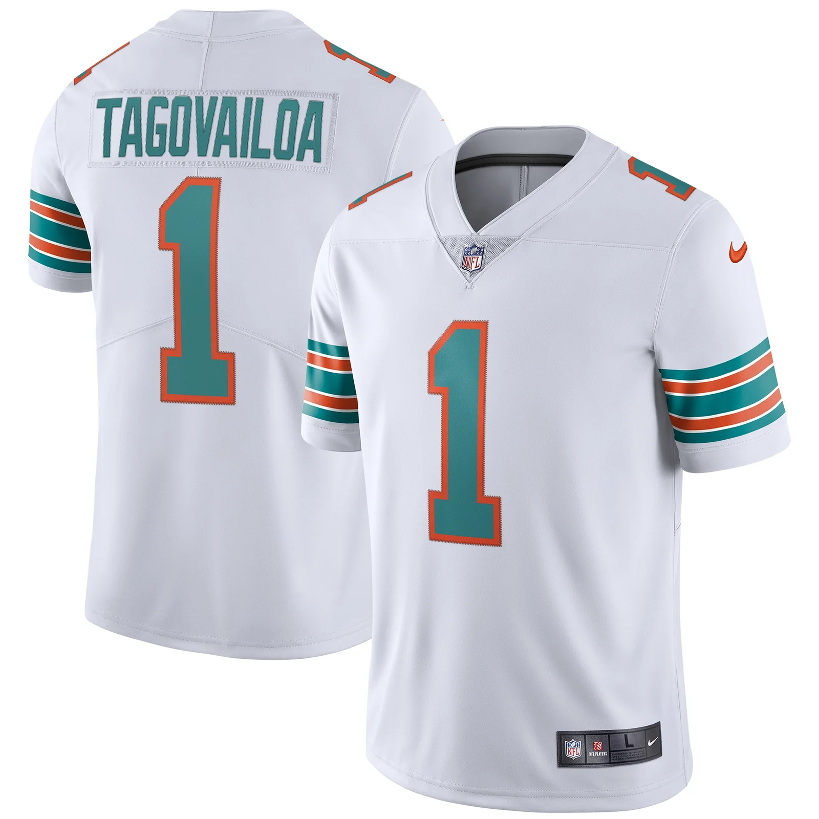 Men'sTua Tagovailoa Miami Dolphins 2nd Alternate Vapor Limited Jersey - White -