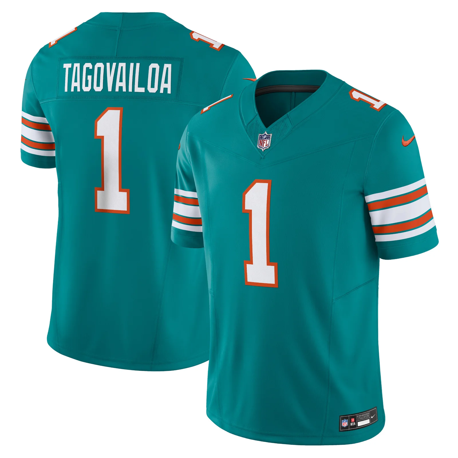 Men'sTua Tagovailoa Miami Dolphins Alternate Vapor F.U.S.E. Limited Jersey - Aqua -