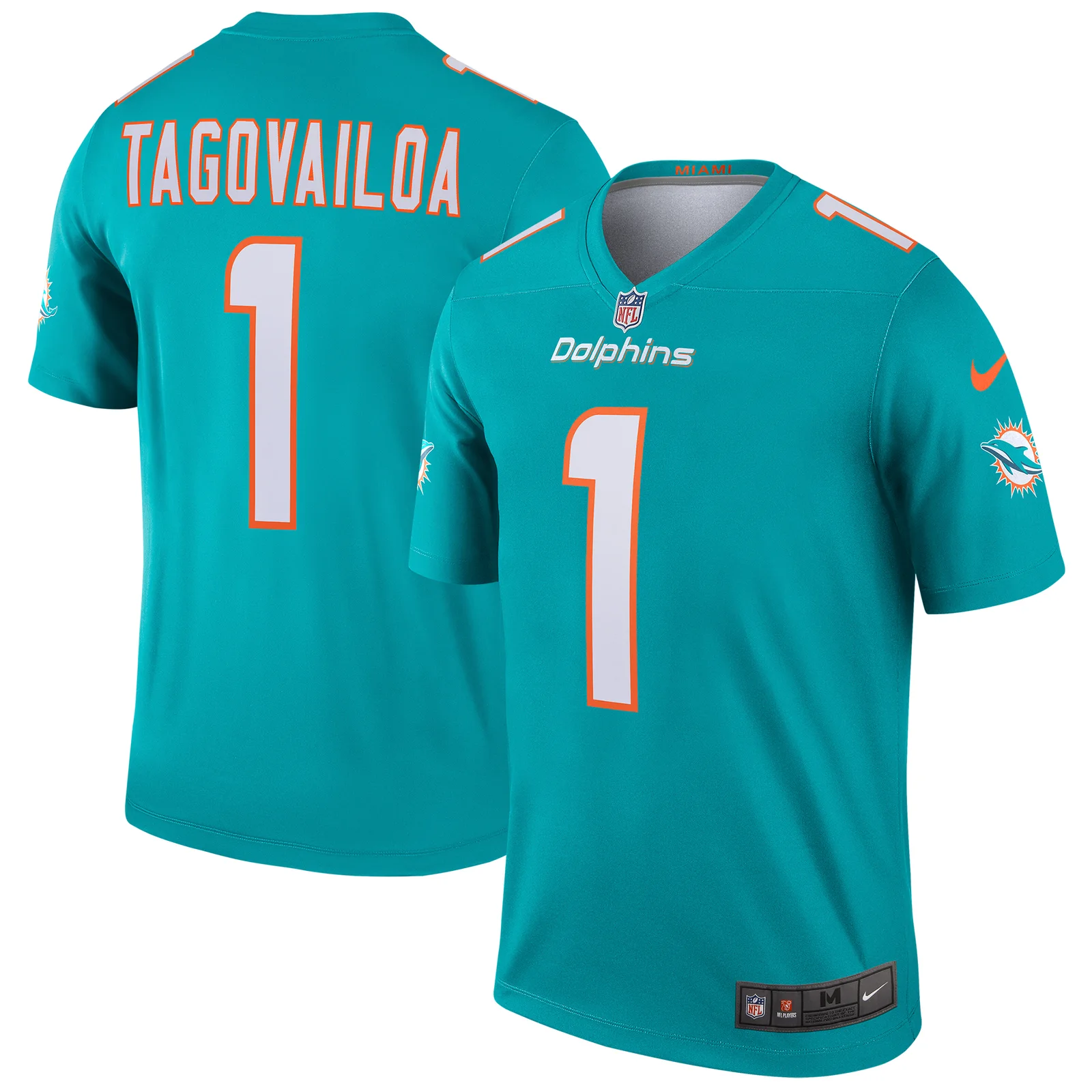Men'sTua Tagovailoa Miami Dolphins Legend Jersey - Aqua -