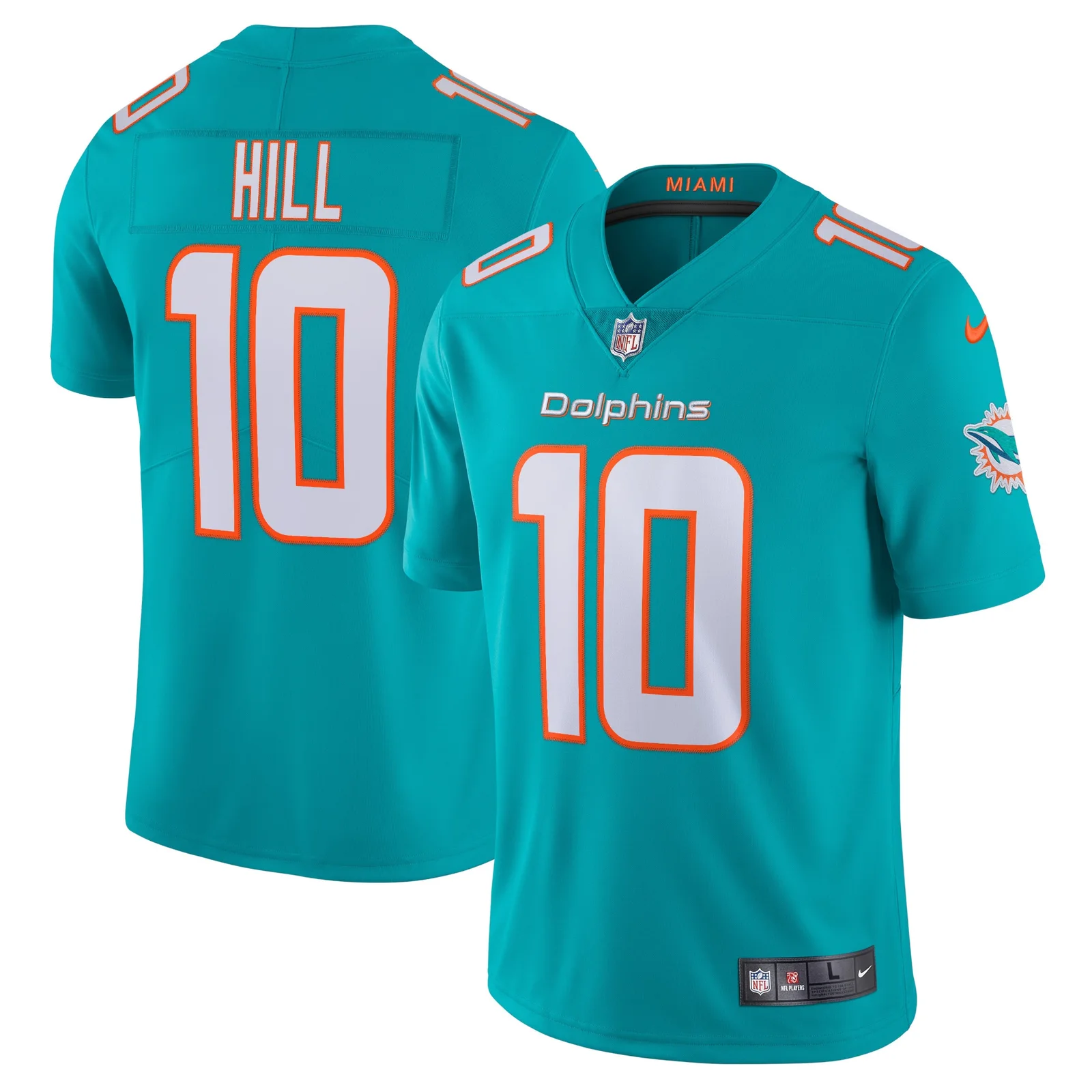 Men'sTyreek Hill Miami Dolphins Team Vapor Limited Jersey - Aqua -