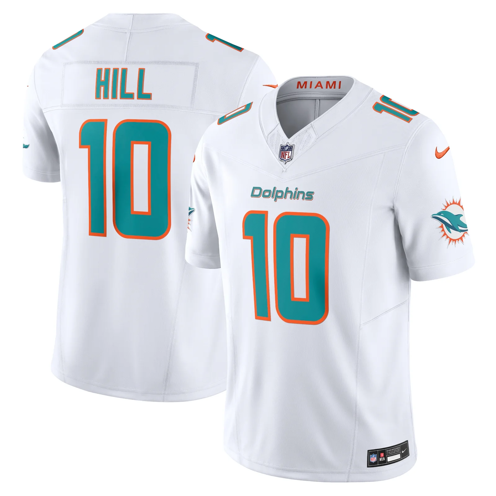 Men'sTyreek Hill Miami Dolphins Vapor F.U.S.E. Limited Jersey - White -