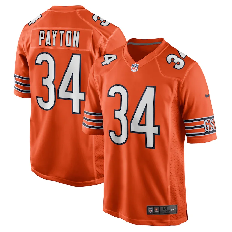Walter Payton Jersey, Orange Men's, Retired Player Jersey -