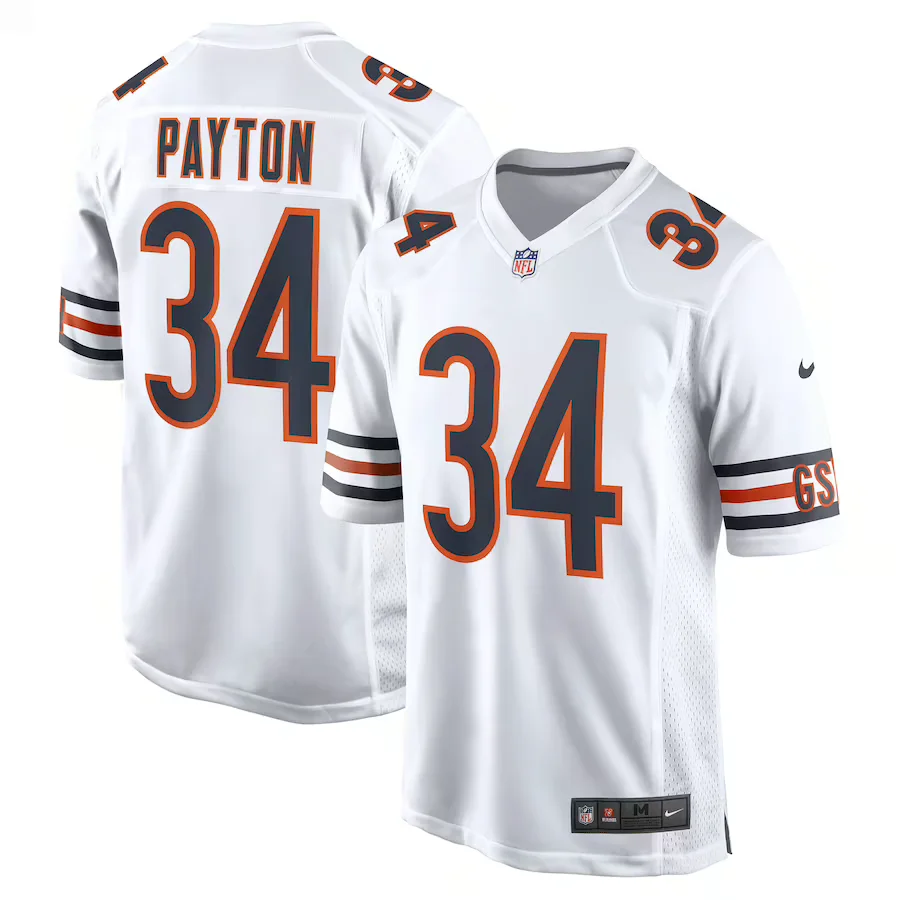 Walter Payton Jersey, White Men's, Retired Player Jersey -