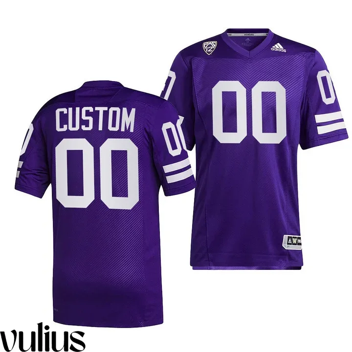 Washington Huskies Custom Jersey, Purple Men's, 91 Throwback Jersey Reverse Retro Stitched -