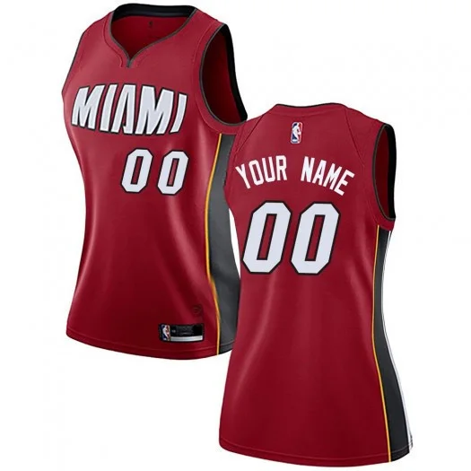 Woman's Custom Miami Heat Swingman Red Jersey - Statement Edition -