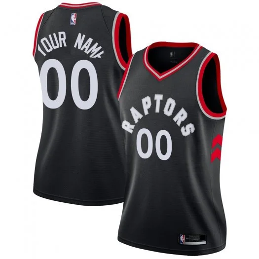 Woman's Custom Toronto Raptors Swingman Black Jersey - Statement Edition -