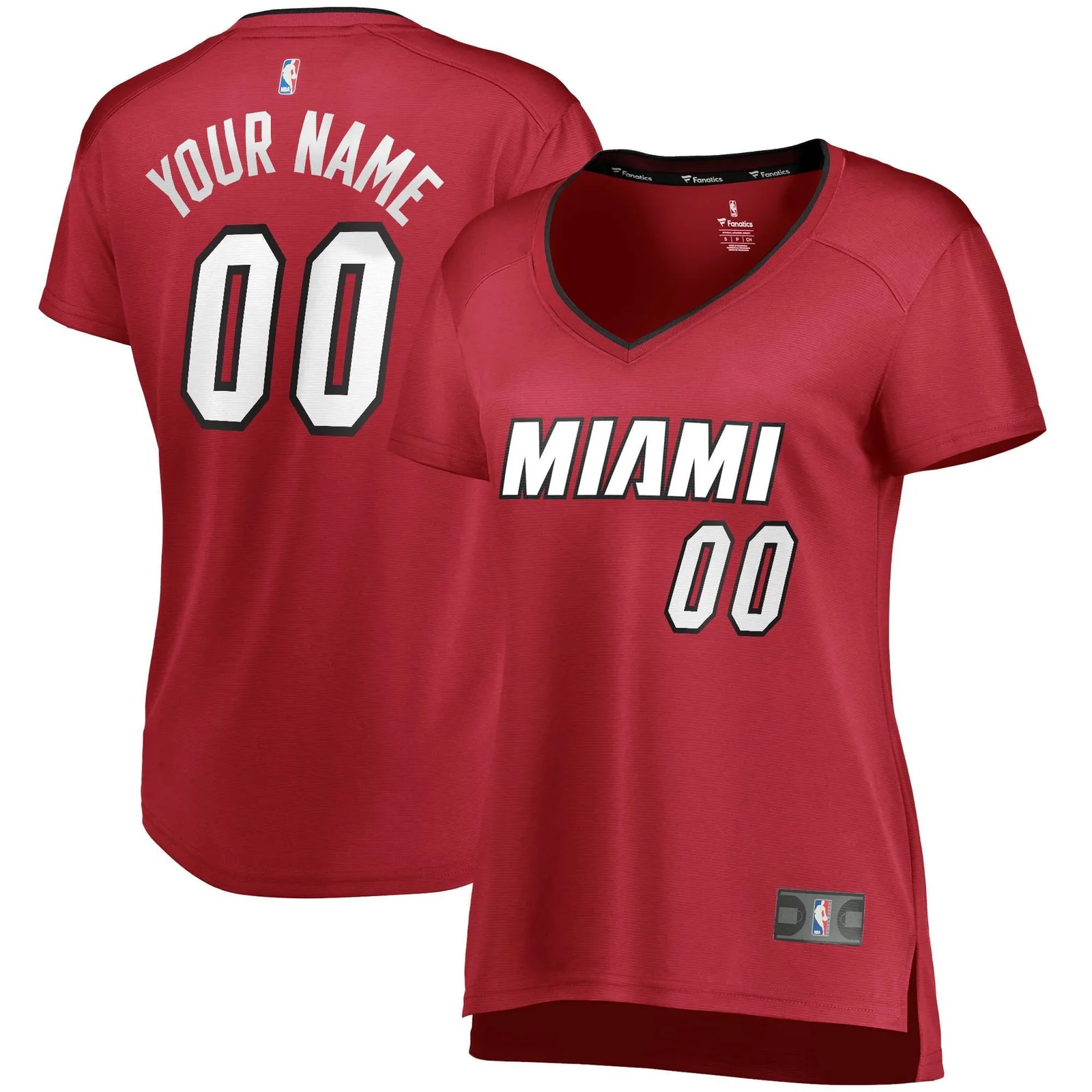 Woman's Miami Heat Fast Break  Custom Jersey Wine â€“ Statement Edition