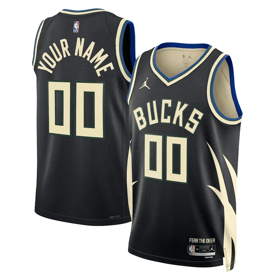 Woman's Milwaukee Bucks Custom #00 Statement Swingman Jersey 2022-23 -