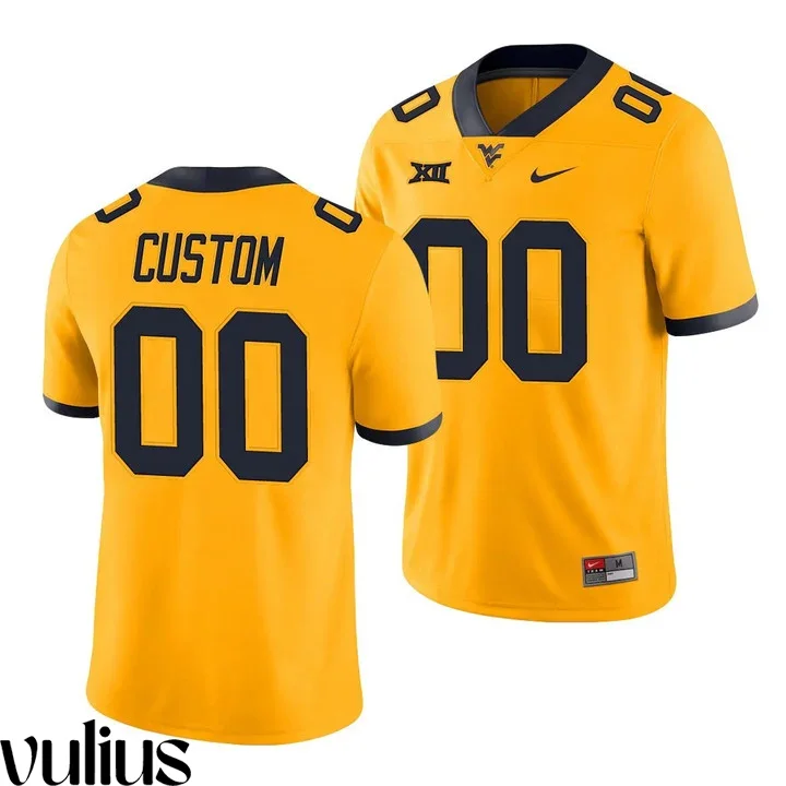 Wvu Football Jersey Custom, Gold Men's, Throwback Alternate Game Jersey -