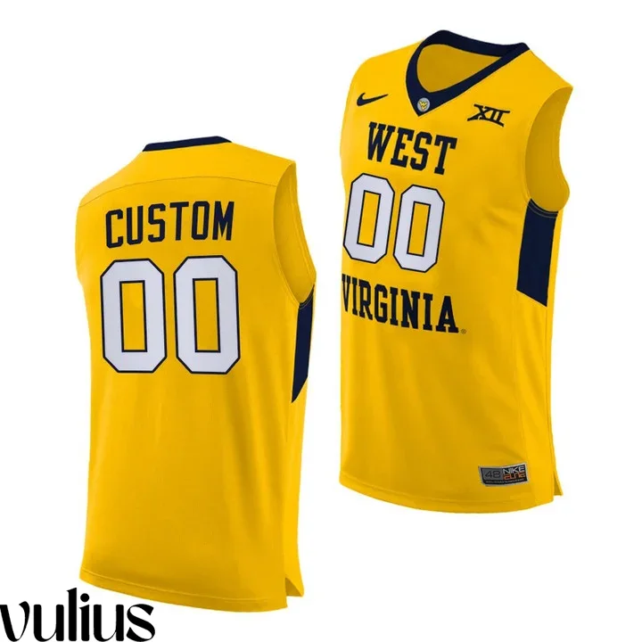 Wvu Football Jersey Custom, Yellow Woman's, 2020-21 Alternate Jersey -