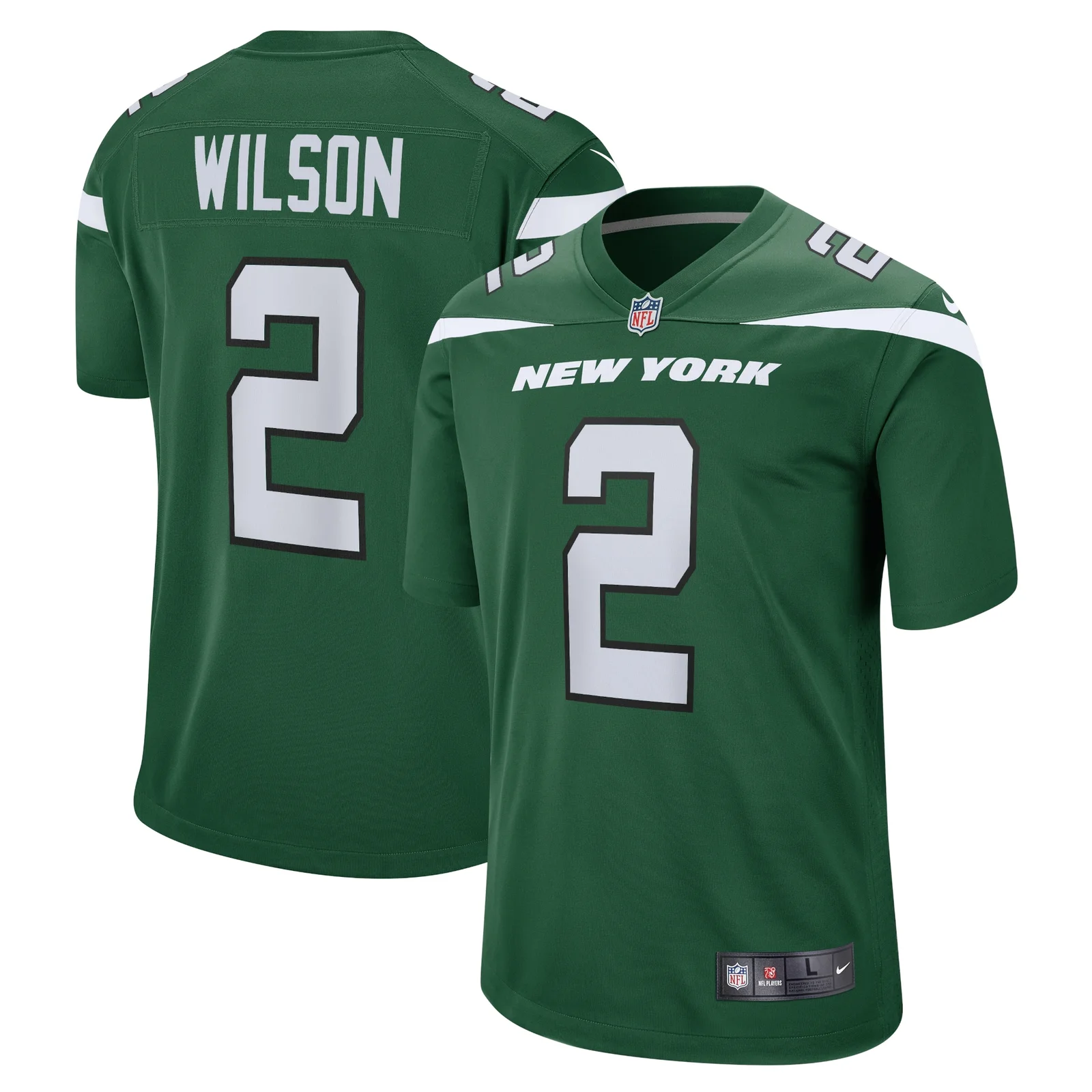 Men'sZach Wilson New York Jets Game Jersey - Gotham Green -