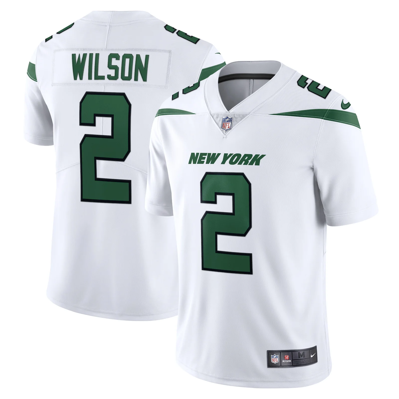 Men'sZach Wilson New York Jets Vapor Limited Jersey - Spotlight White -