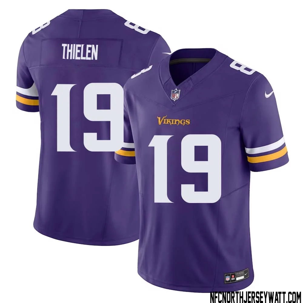 Adam Thielen No 19 Men Purple Minnesota Vikings Vapor F.U.S.E. Limited Jersey 1