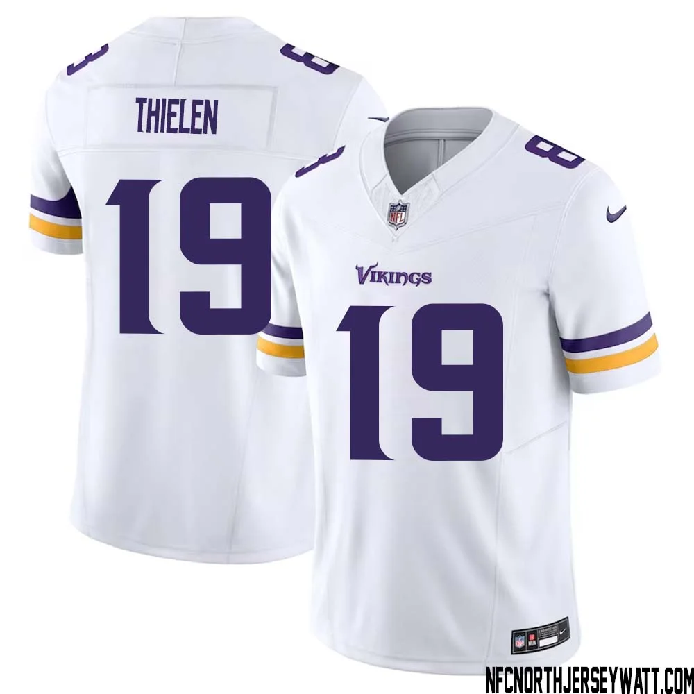 Adam Thielen No 19 Men White Minnesota Vikings Vapor F.U.S.E. Limited Jersey 1