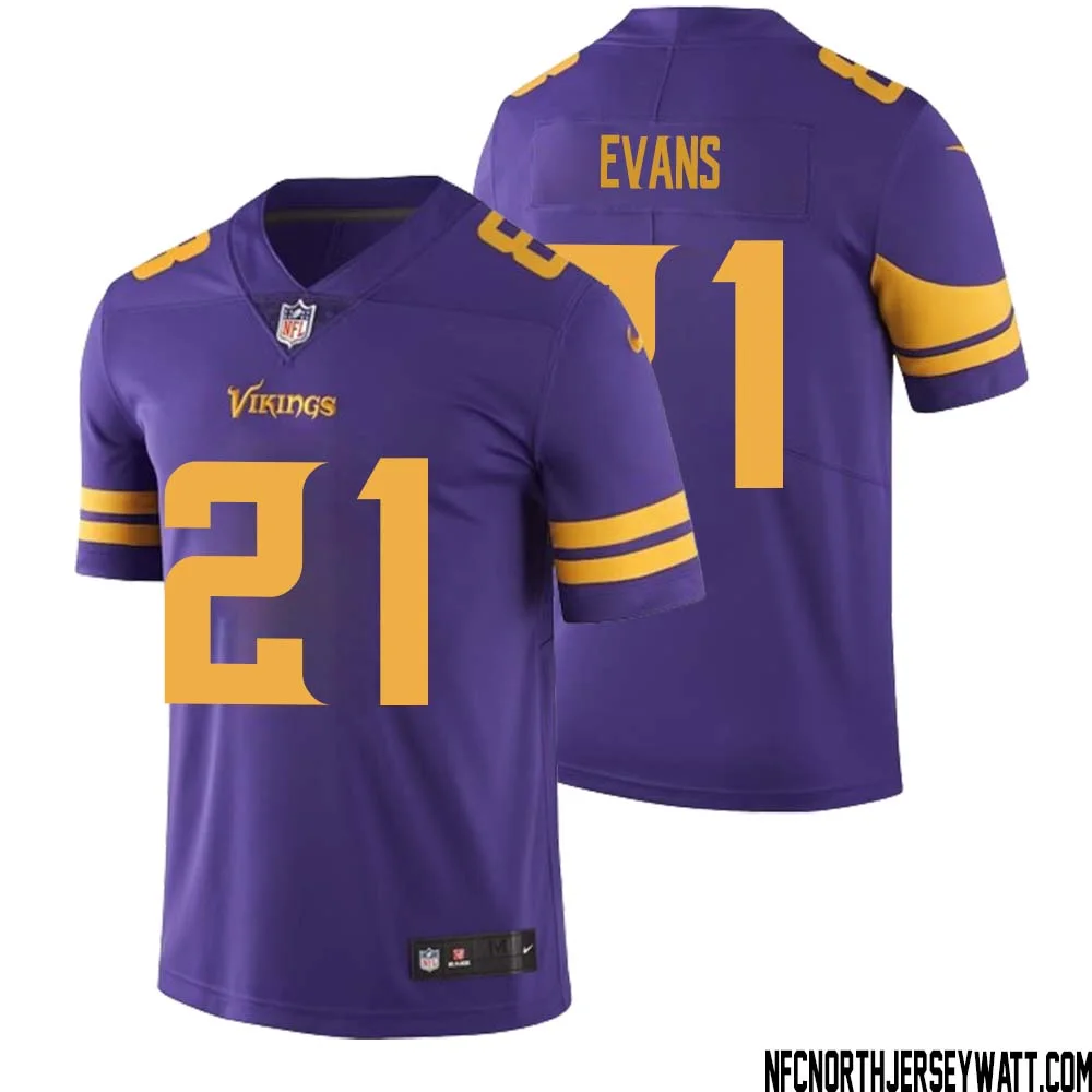 Akayleb Evans No 21 Men Purple Minnesota Vikings Color Rush Vapor Untouchable Limited Jersey
