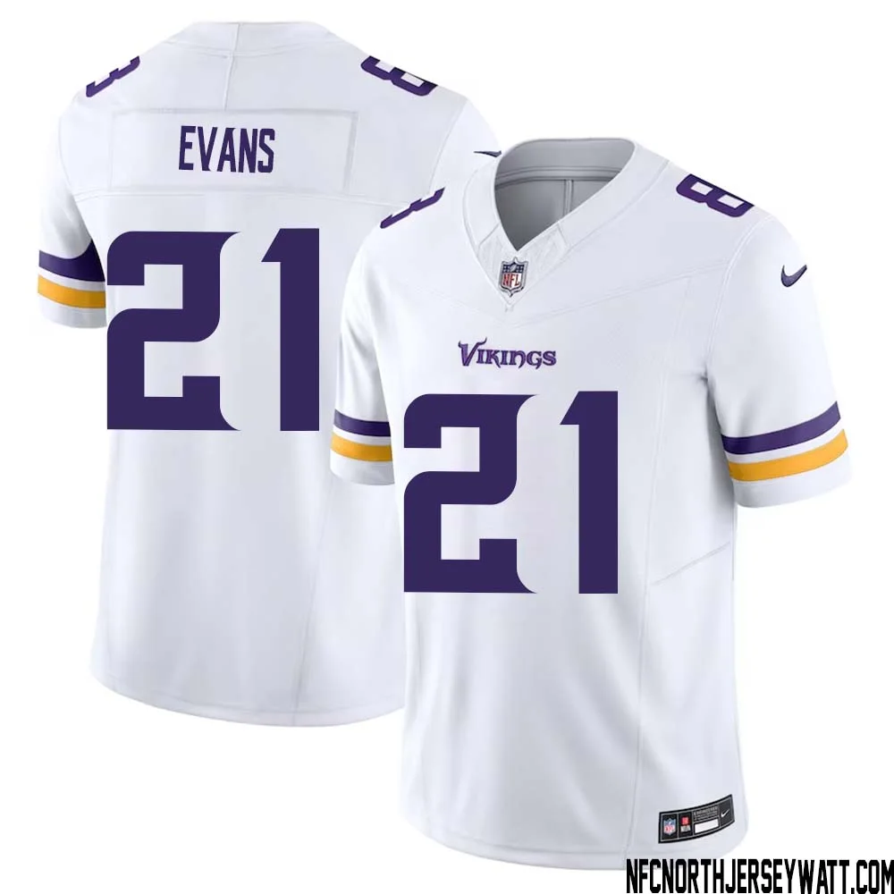 Akayleb Evans No 21 Men White Minnesota Vikings Vapor F.U.S.E. Limited Jersey 1