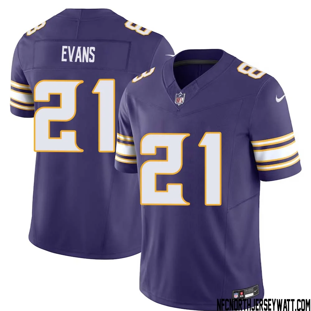 Akayleb Evans No 21 Mens Purple Minnesota Vikings Vapor F.U.S.E. Limited Jersey 1