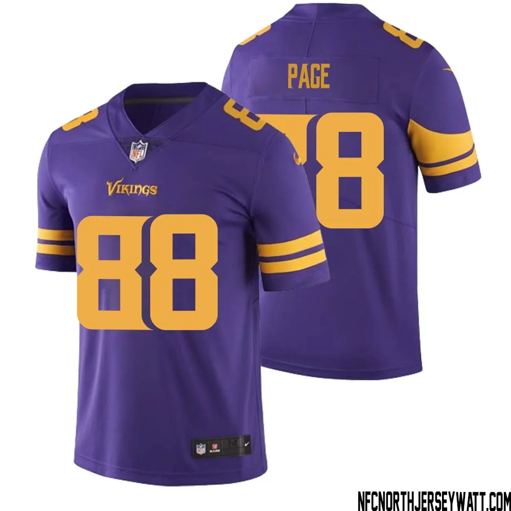 Alan Page No 88 Men Purple Minnesota Vikings Color Rush Vapor Untouchable Limited Jersey 1