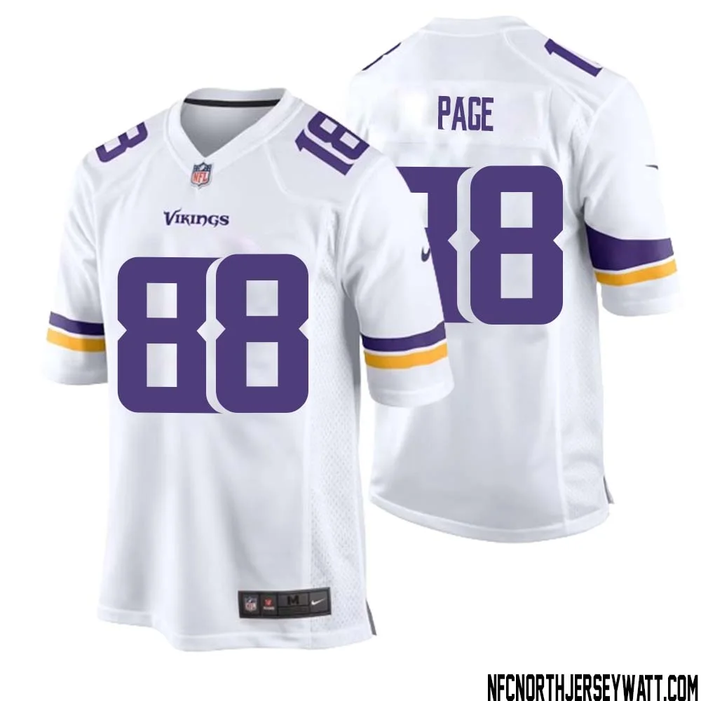 Alan Page No 88 Men White Minnesota Vikings Game Player Away Jersey 1
