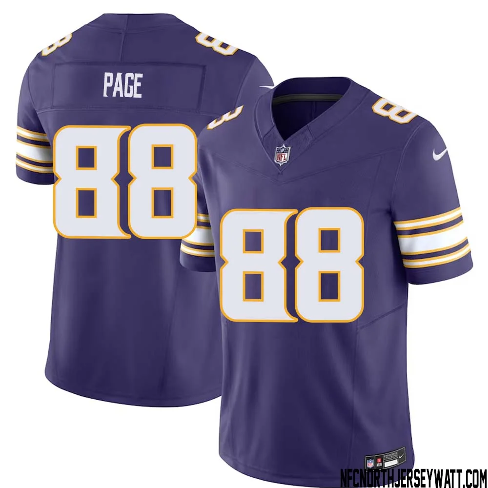 Alan Page No 88 Mens Purple Minnesota Vikings Vapor F.U.S.E. Limited Jersey 1