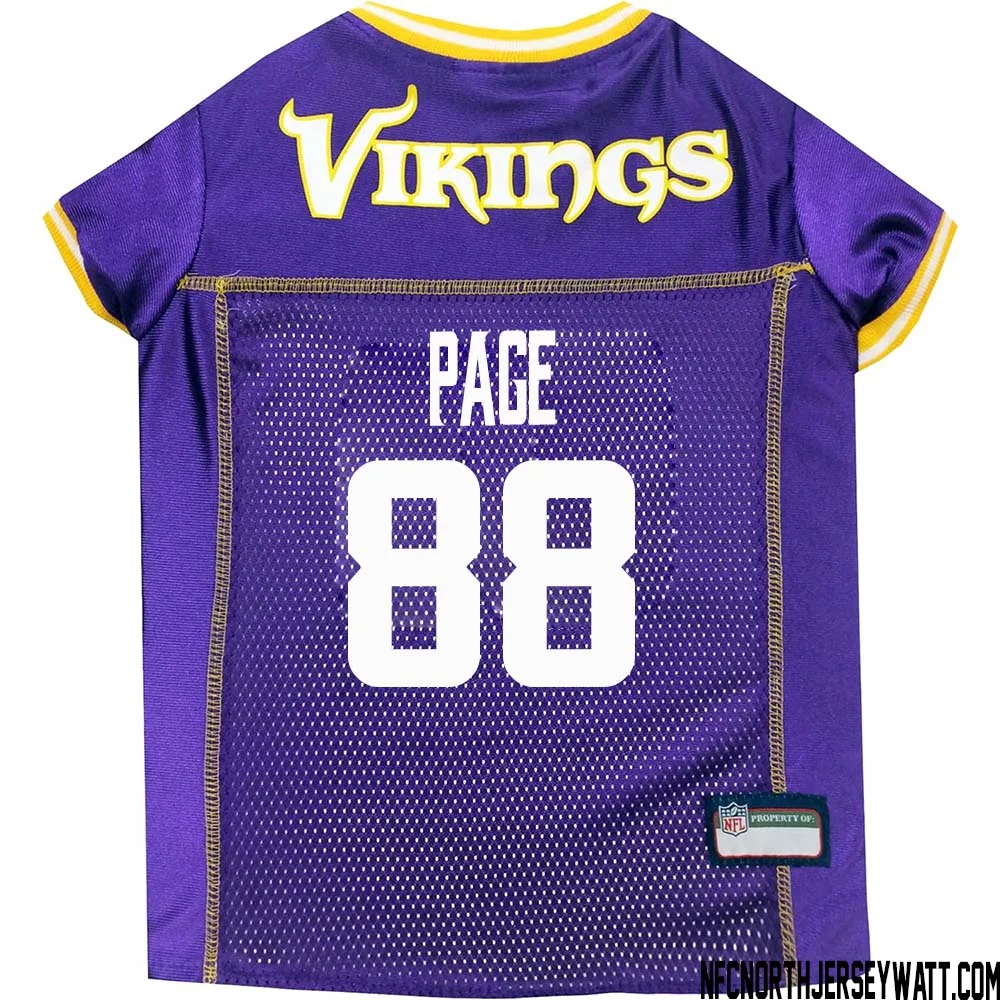 Alan Page No 88 Purple Minnesota Vikings Dog Jersey 1