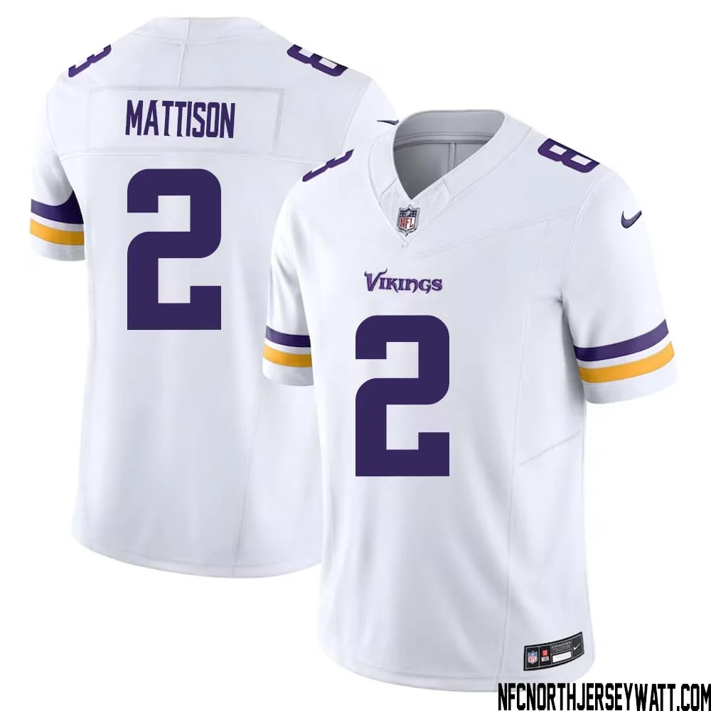 Alexander Mattison No 2 Men White Minnesota Vikings Vapor F.U.S.E. Limited Jersey