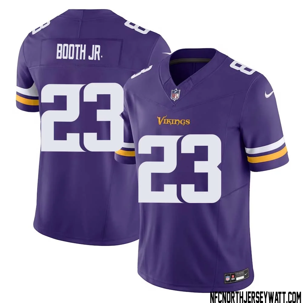 Andrew Booth Jr. No 23 Men Purple Minnesota Vikings Vapor F.U.S.E. Limited Jersey 1