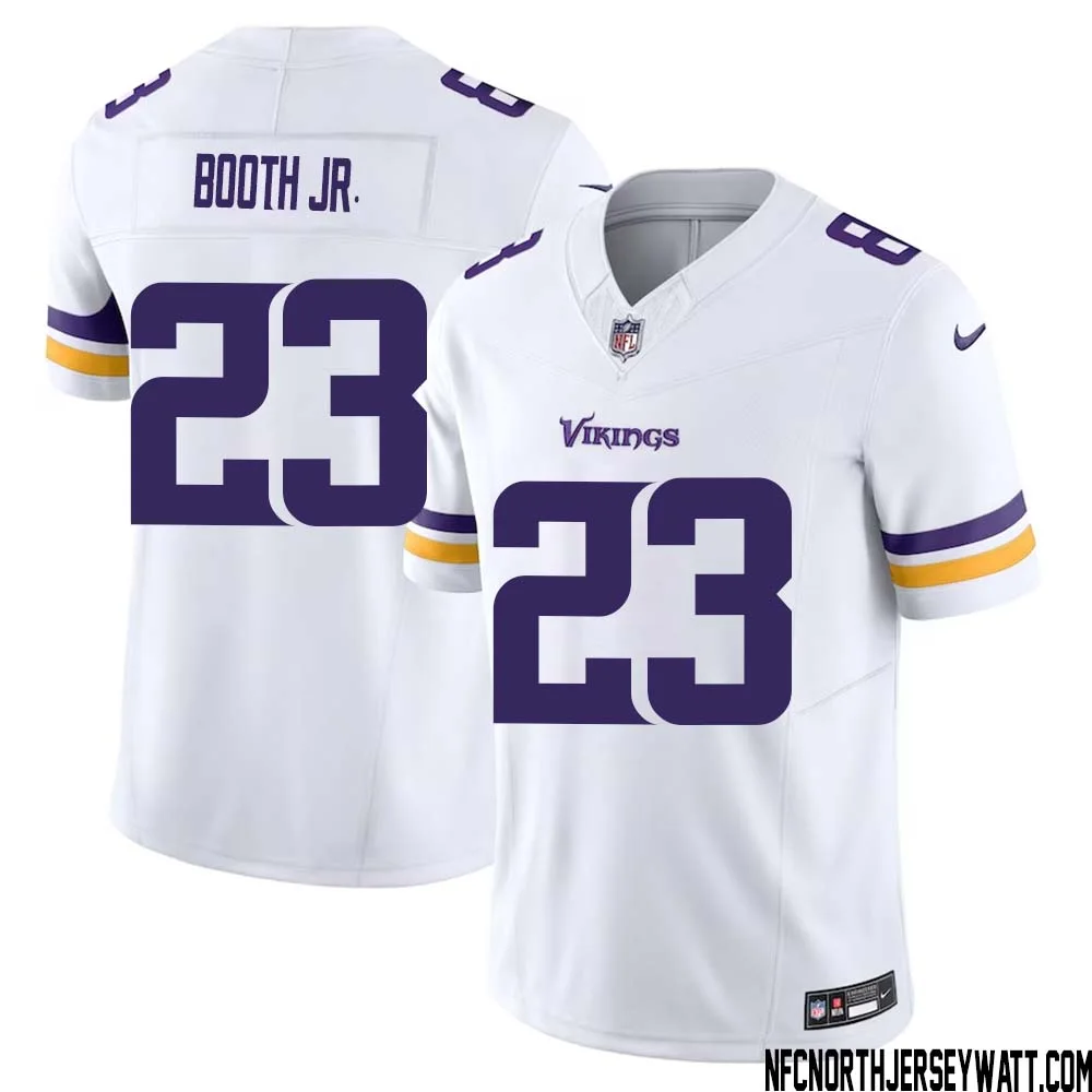 Andrew Booth Jr. No 23 Men White Minnesota Vikings Vapor F.U.S.E. Limited Jersey 1