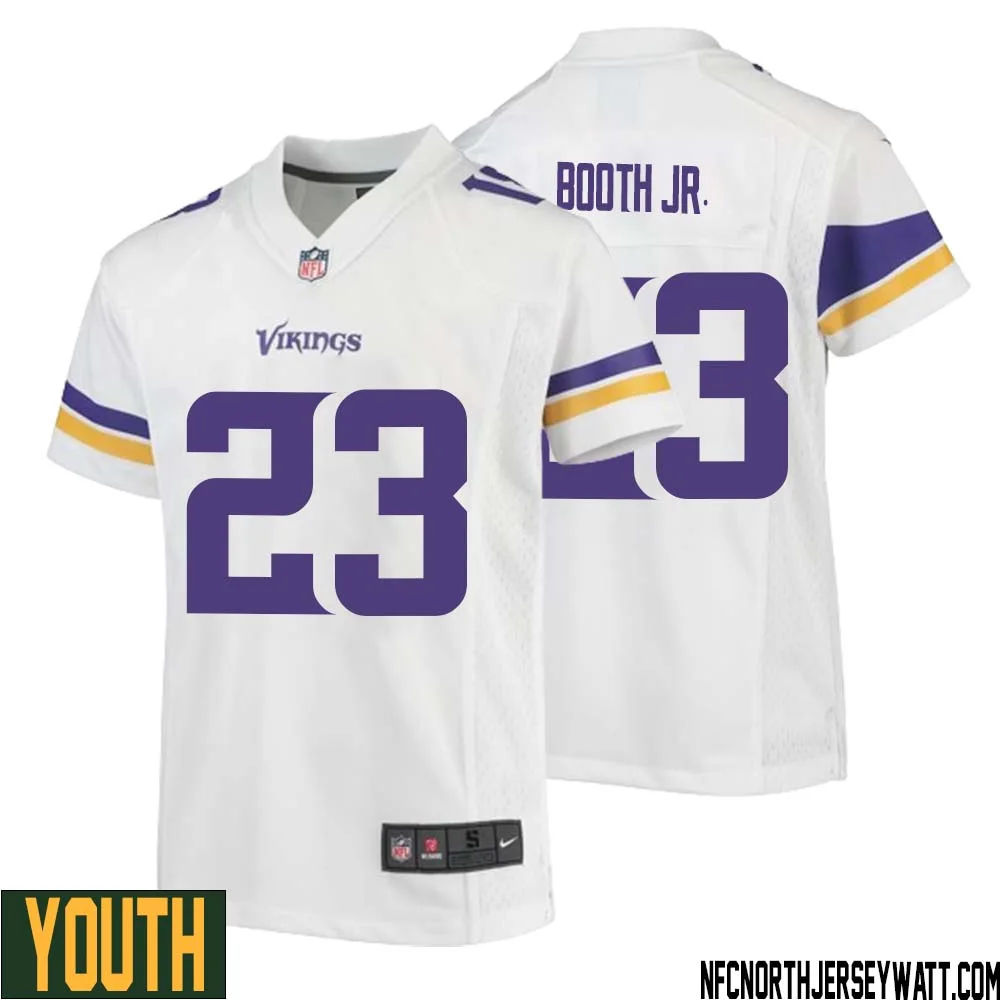 Andrew Booth Jr. No 23 Youth White Minnesota Vikings Game Player Away Jersey