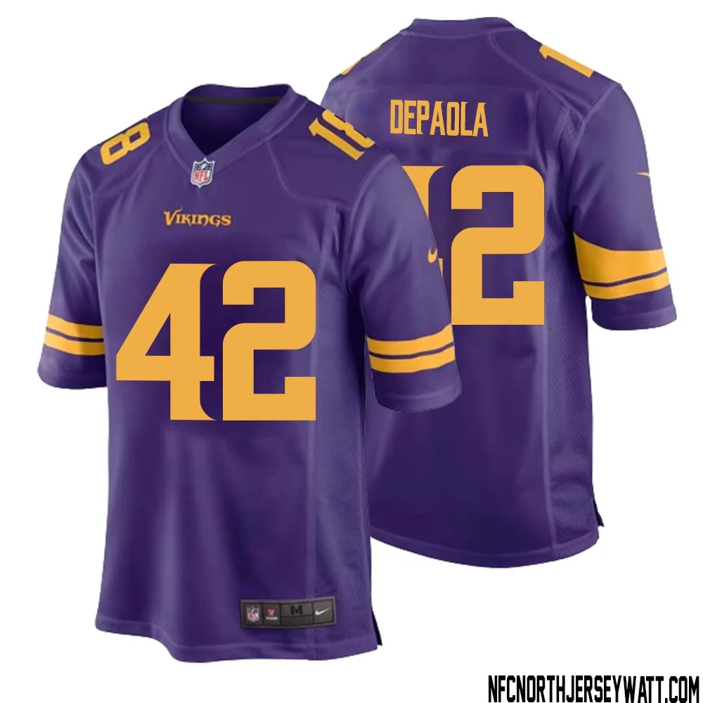 Andrew DePaola No 42 Men Purple Minnesota Vikings Alternate Game Jersey