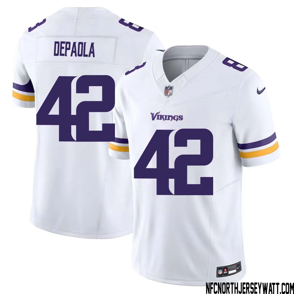 Andrew DePaola No 42 Men White Minnesota Vikings Vapor F.U.S.E. Limited Jersey 1