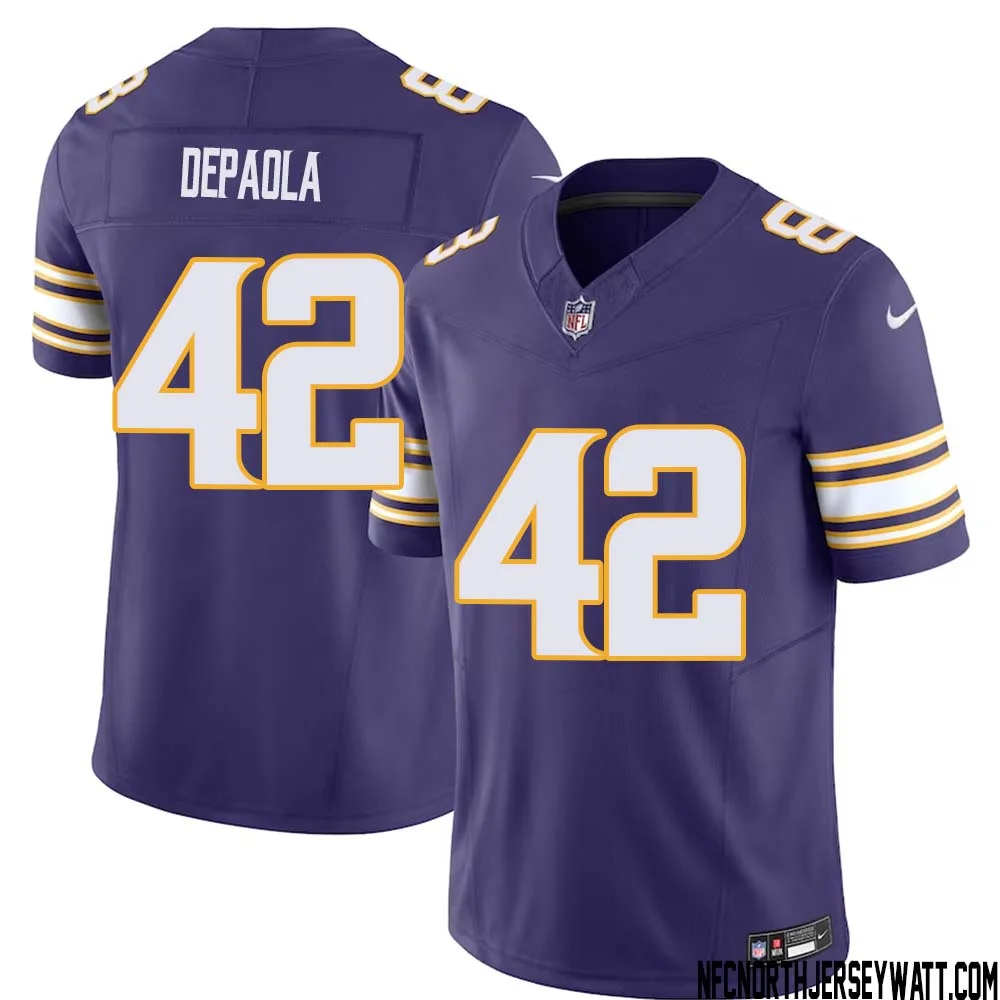Andrew DePaola No 42 Mens Purple Minnesota Vikings Vapor F.U.S.E. Limited Jersey
