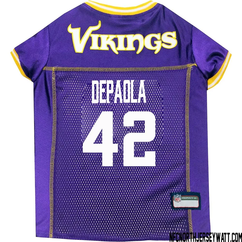 Andrew DePaola No 42 Purple Minnesota Vikings Dog Jersey