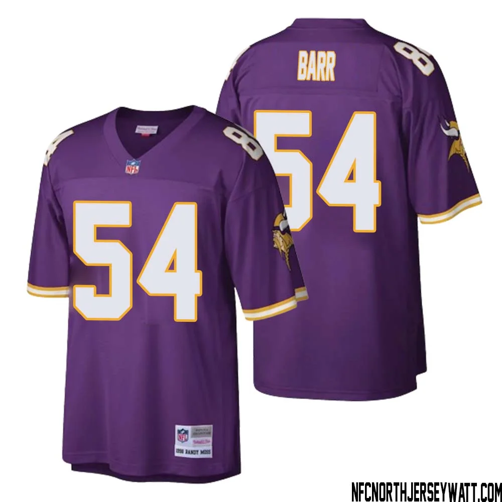 Anthony Barr No 54 Men Mitchell Ness Purple Minnesota Vikings Retired Player Legacy Replica Jersey 1
