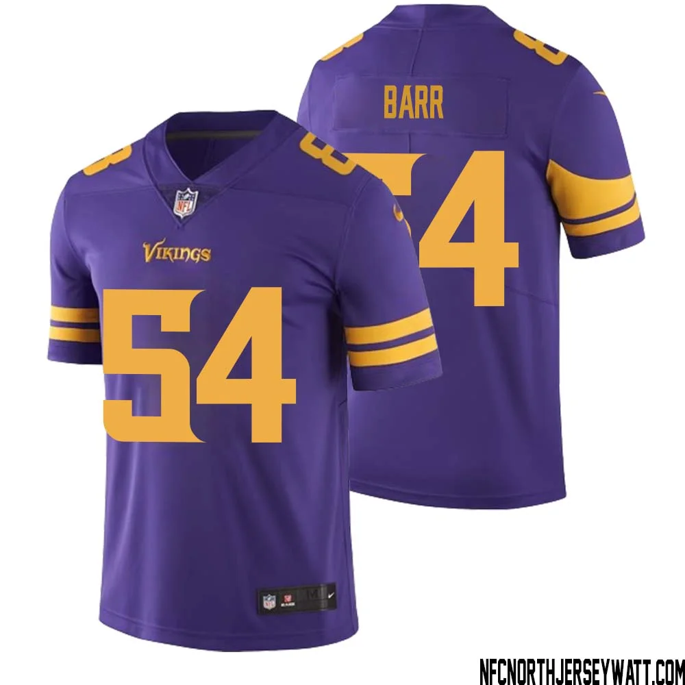 Anthony Barr No 54 Men Purple Minnesota Vikings Color Rush Vapor Untouchable Limited Jersey 1