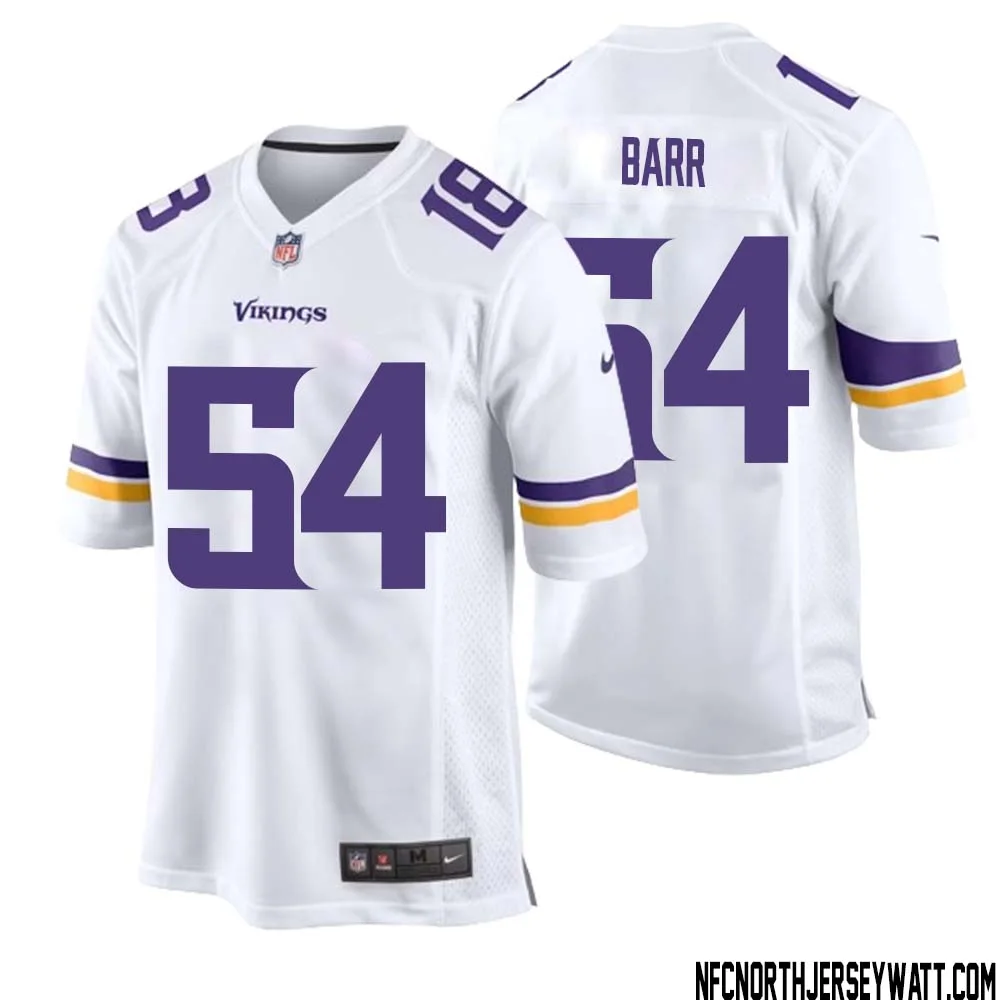 Anthony Barr No 54 Men White Minnesota Vikings Game Player Away Jersey
