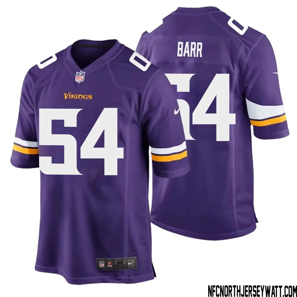 Anthony Barr No 54 Minnesota Vikings Game Jersey Court Purple for Mens 1