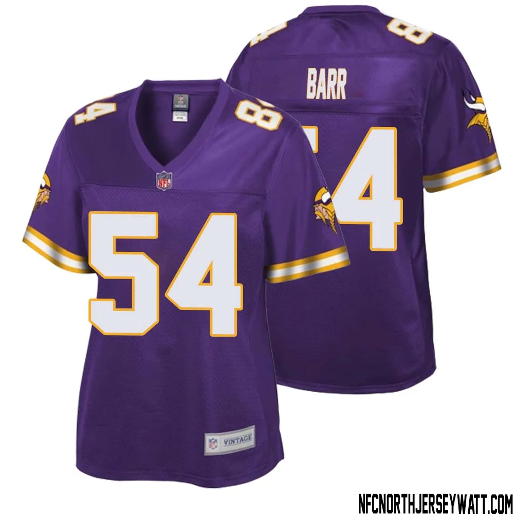 Anthony Barr No 54 Women NFL Pro Line Purple Minnesota Vikings Retired Player Replica Jersey