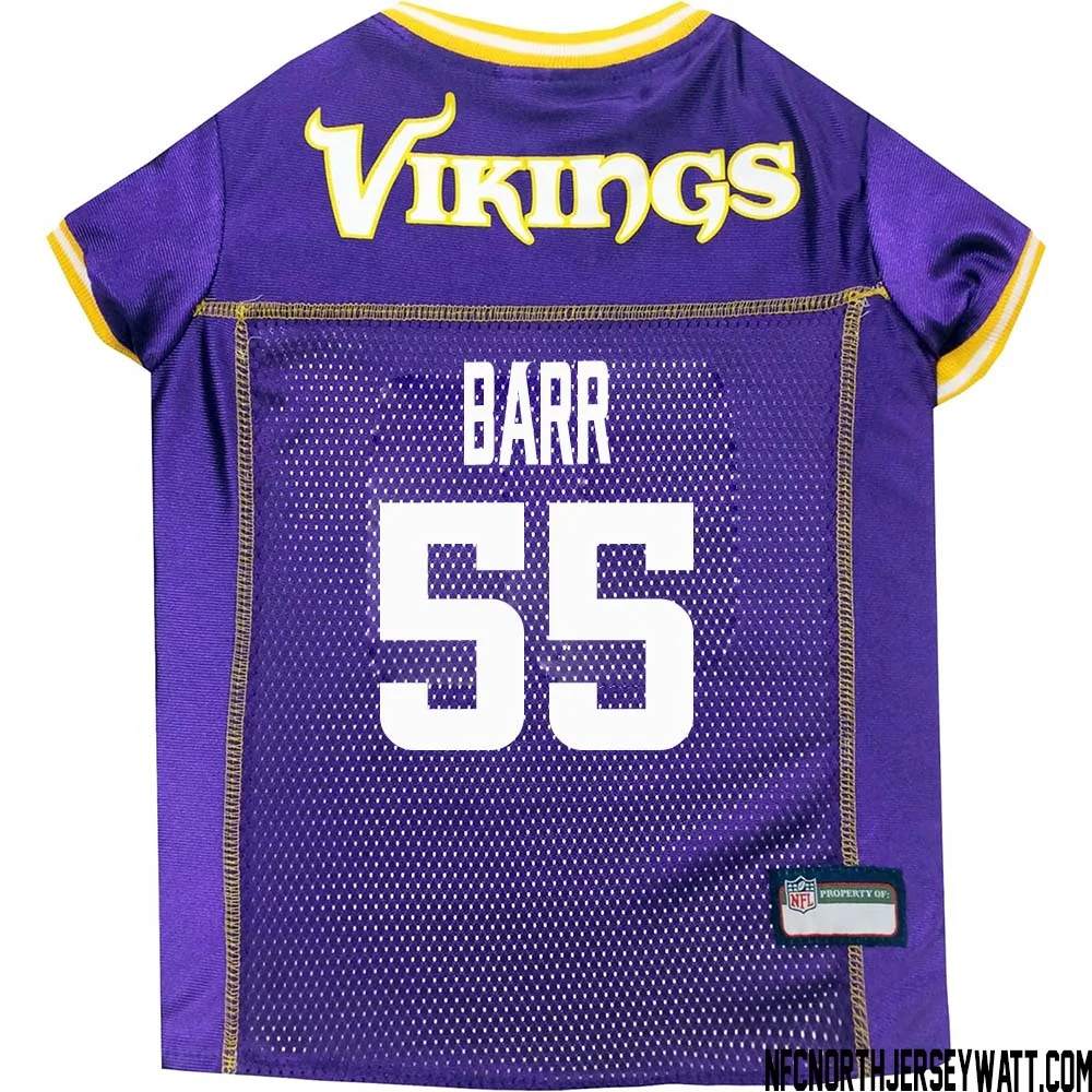 Anthony Barr No 55 Purple Minnesota Vikings Dog Jersey