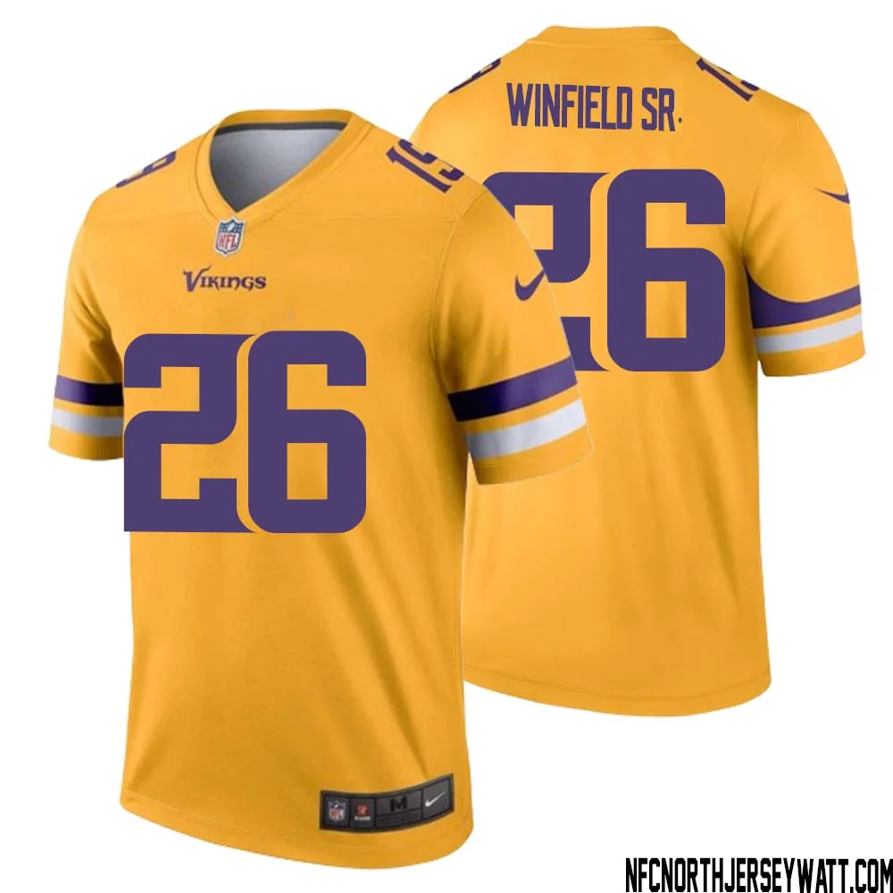 Antoine Winfield Sr. No 26 Men Minnesota Vikings Gold Inverted Legend Jersey