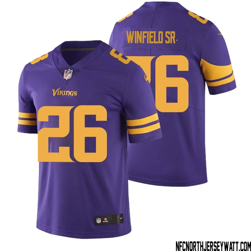 Antoine Winfield Sr. No 26 Men Purple Minnesota Vikings Color Rush Vapor Untouchable Limited Jersey 1