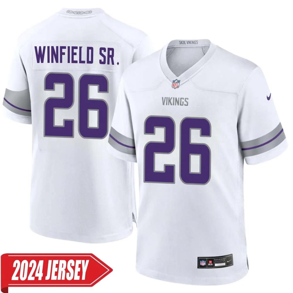 Antoine Winfield Sr. No 26 Men s Minnesota Vikings White Alternate Custom Game 2024 Jersey