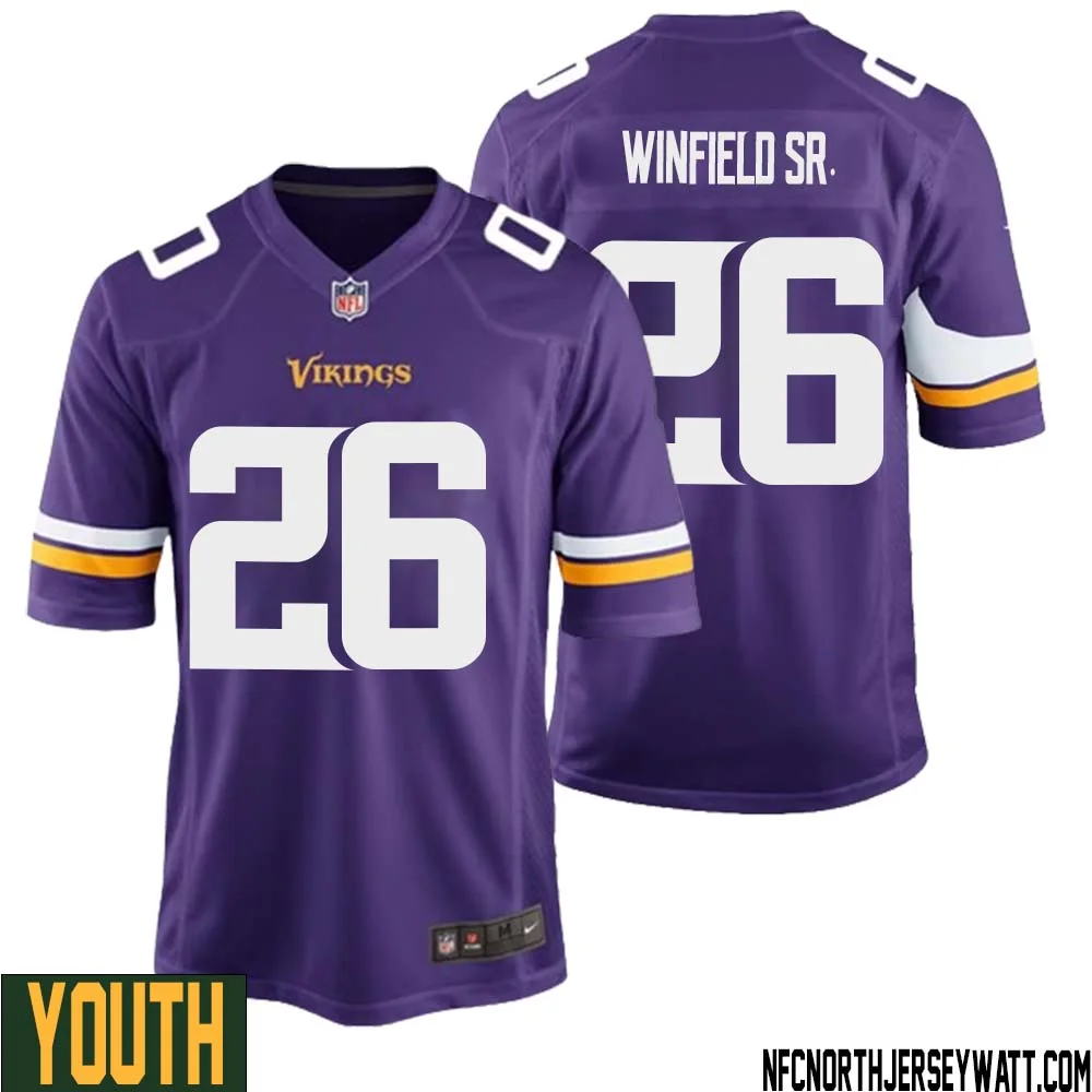 Antoine Winfield Sr. No 26 Minnesota Vikings Game Jersey Court Purple for Youth
