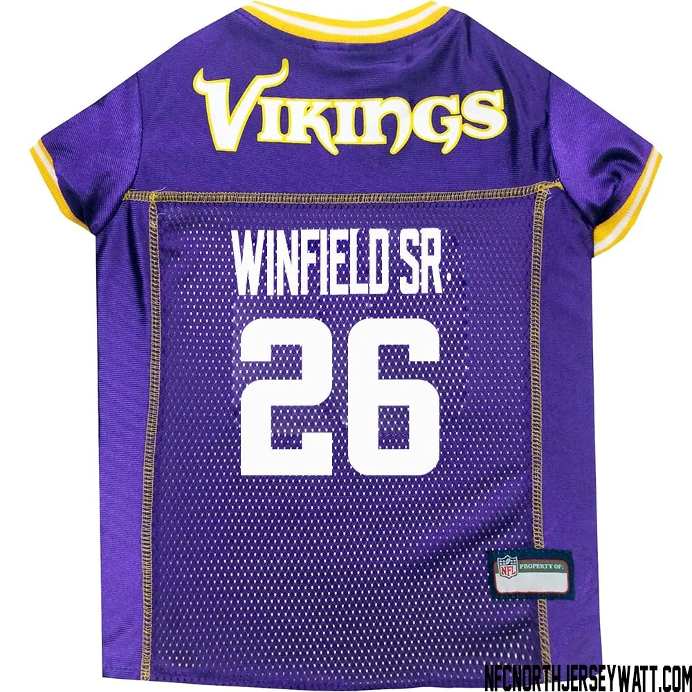 Antoine Winfield Sr. No 26 Purple Minnesota Vikings Dog Jersey 1