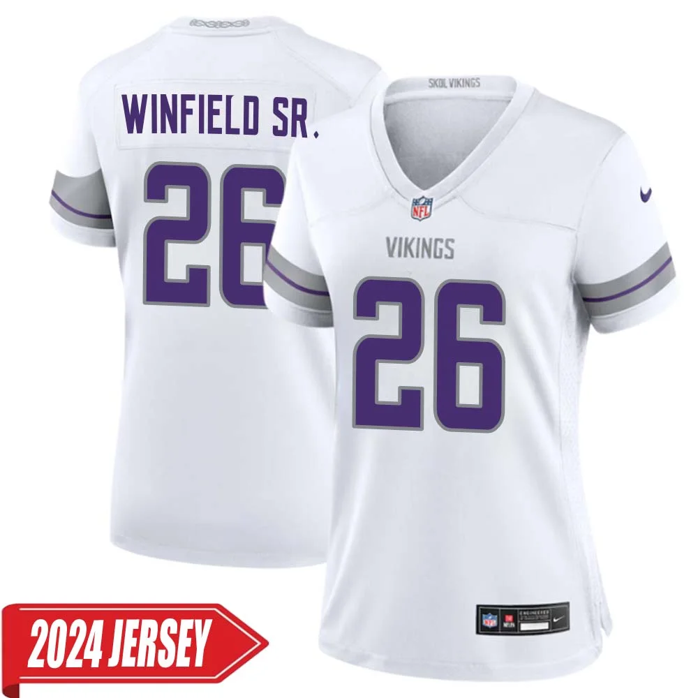 Antoine Winfield Sr. No 26 Woman s Minnesota Vikings White Alternate Custom Game 2024 Jersey