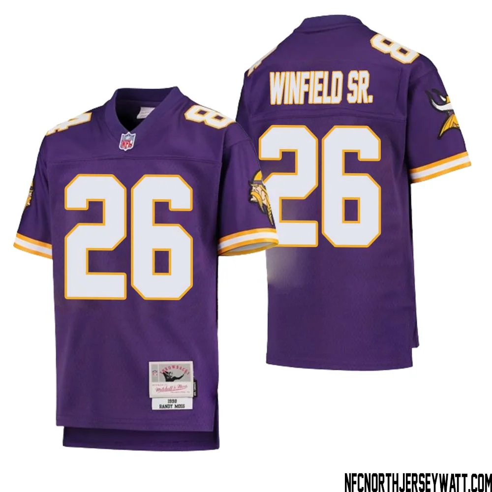 Antoine Winfield Sr. No 26 Youth Mitchell Ness Purple Minnesota Vikings 1998 Legacy Retired Player Jersey 1