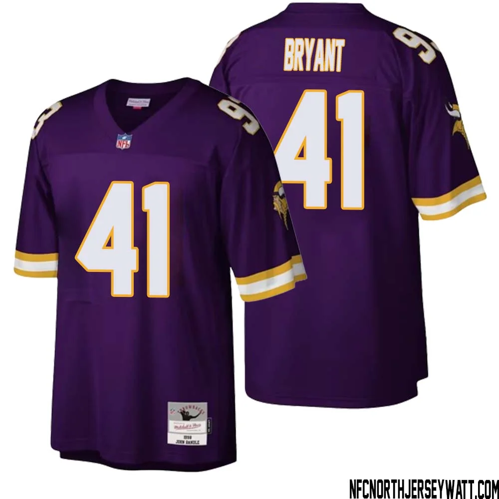Austin Bryant No 41 Men Mitchell Ness Purple Minnesota Vikings Legacy Replica Jersey